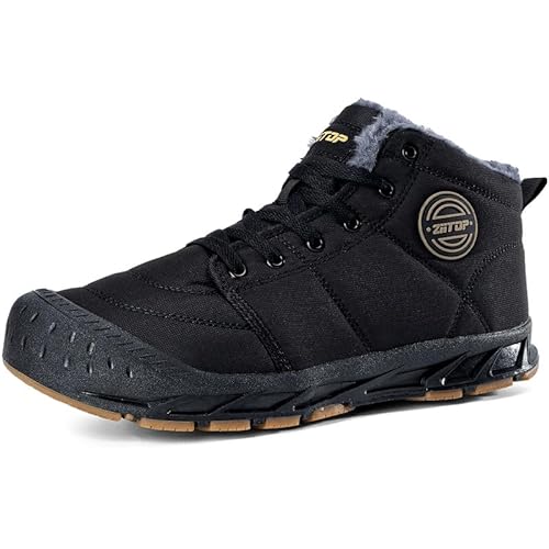 dazfe winterschuhe herren gefüttert schneestiefel outdoor rutschfest gr. 40-46