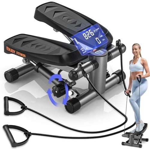 vannect mini stepper mit power ropes, up-down swing für zuhause, bis 150 kg