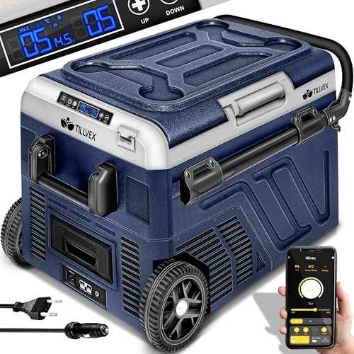 tillvex kompressor kühlbox elektrisch 40l bis -20 C für auto camping 12/24v