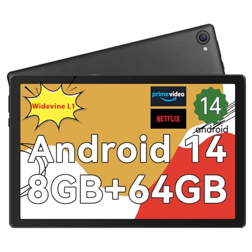 android tablet 10 zoll hotlight 14 octa core 8gb 64gb wi-fi 6g schwarz