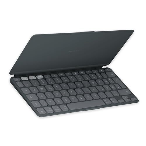 logitech keys-to-go 2 tastatur für ipad inkl. schutzcover qwertz grau