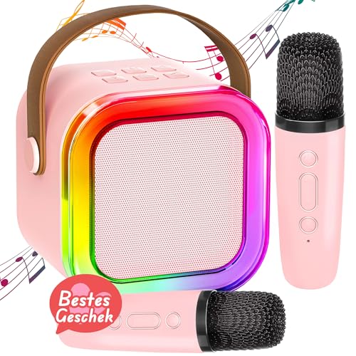 karaoke maschine kinder mit mikrofon, wowstar tragbares karaoke set - geschenk für mädchen, jungen