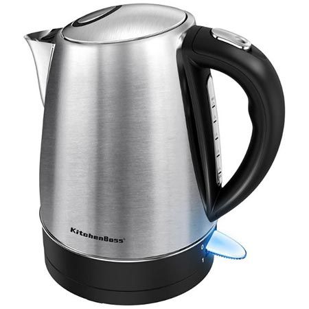 kitchenboss edelstahl wasserkocher 1,7l mit kalkfilter für 19,65