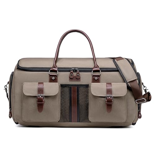 kleidersack reisetasche für anzüge, vessgra 2 in 1 anzugtasche mit schuhfach khaki