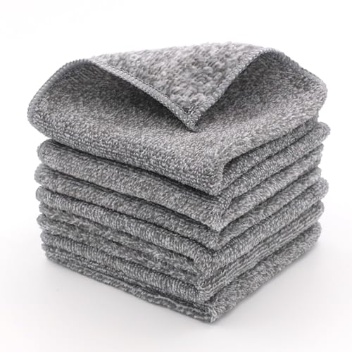 XIMKONTER küchentücher 6er set 30 x 30 cm saugfähig bambus holzkohlefaser für küche auto