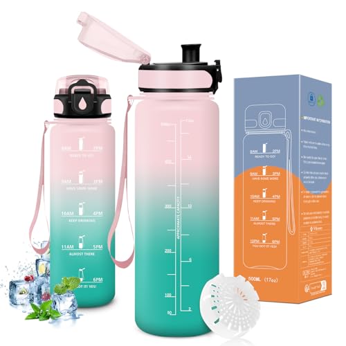 vikaster flasche 500ml, trinkflasche für kinder, fahrrad, schule, fitness, outdoor