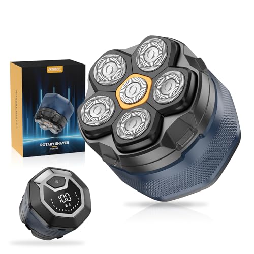 Glatzen rasierer elektrisch für männer, kibiy kopfrasierer mit 6 scherköpfen, wasserdicht