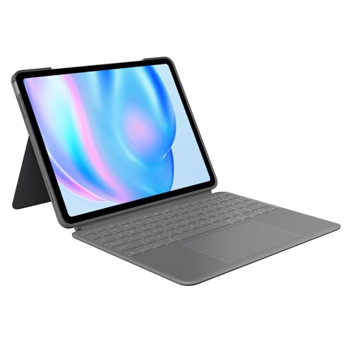 logitech combo touch keyboard case für ipad air 13 zoll m2/m3 2024/2025 qwertz grau