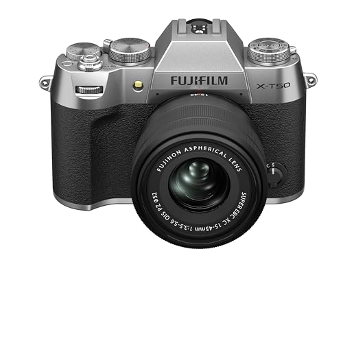 Produktbild: fujifilm x-t50 silber kameraset mit 15-45mm objektiv