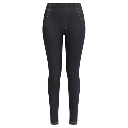 damen jeans leggings mit pockets relax & go x1, navy blau, large