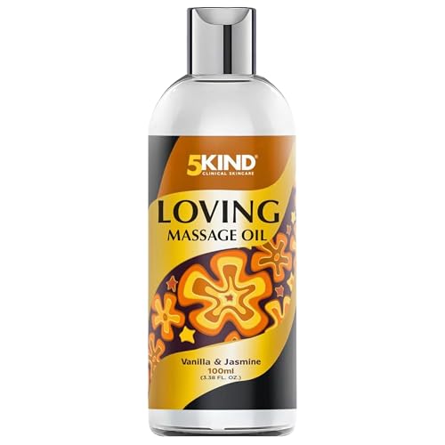 5kind massageöl 100 ml mit jasmin und vanille für paare - entspannendes körperöl