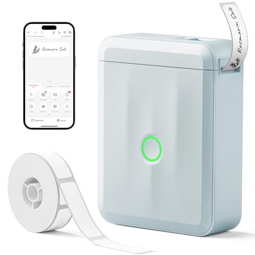 etikettendrucker mini niimbot d110 bluetooth tragbar 15mm für ios android blau