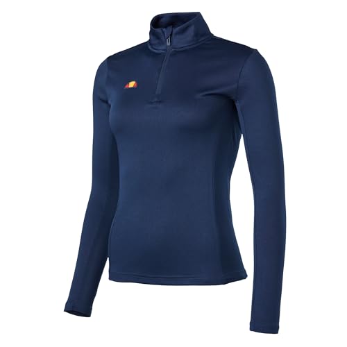 ellesse damen langärmliges top telero 1/2 zip blau größe 34