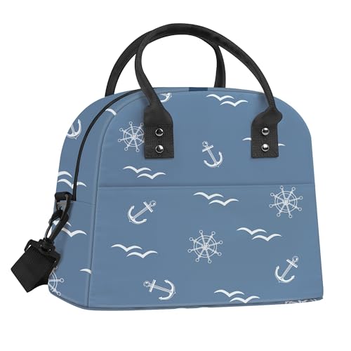 Produktbild: clastyle isolierte kühltasche damen geometrisch wasserdicht mit riemen blau für büro picknick
