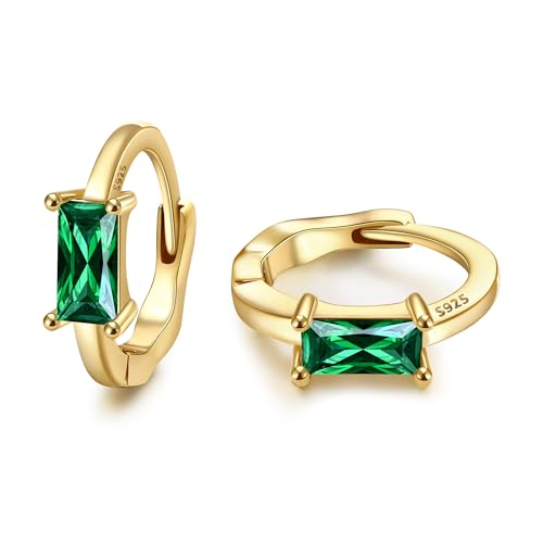 finrezio gold creolen ohrringe klein 925 silber 14 karat vergoldet hypoallergen huggie