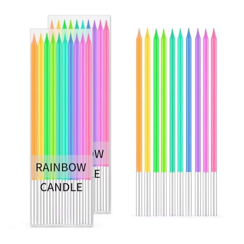 bolosa geburtstagskerzen 20 stück bunt, kerzen für torte, candles für kinder & erwachsene