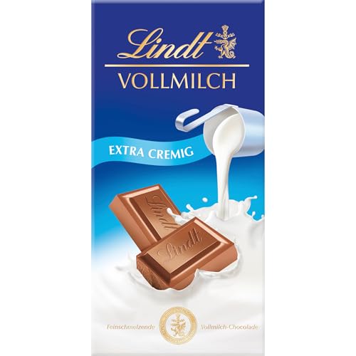 Produktbild: lindt vollmilch schokolade 100g, extra cremige schokoladentafel