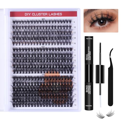 wimpernverlängerung kit, 30D 40D 50D wimpern extensions set, 320pcs mit bond und pinzette