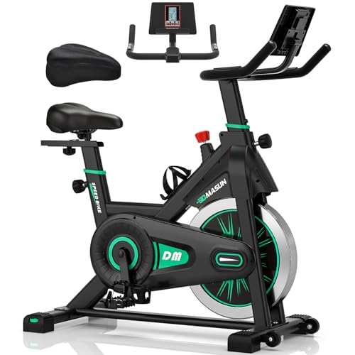 dmasun heimtrainer fahrrad mit tablet-halter, lcd-display, belastbar bis 160 kg