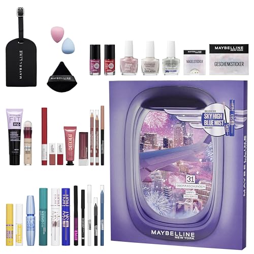 Maybelline New York Adventskalender 2024, 31 Türchen mit 31 Beauty-Überraschungen für alle Festtage