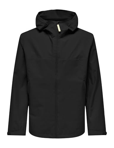 ONLY & SONS Onsluke Herren Jacke Waterproof Schwarz M