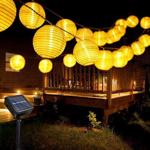micacorn solar lichterkette laterne 9m 20leds wasserdicht garten balkon weihnachtsdekoration