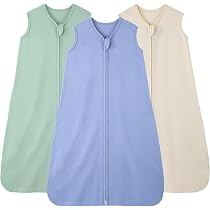 Baby Schlafsack 0.5 Tog 18-24 Monate Baumwolle, 3er Packatmungsaktiv Aprikose