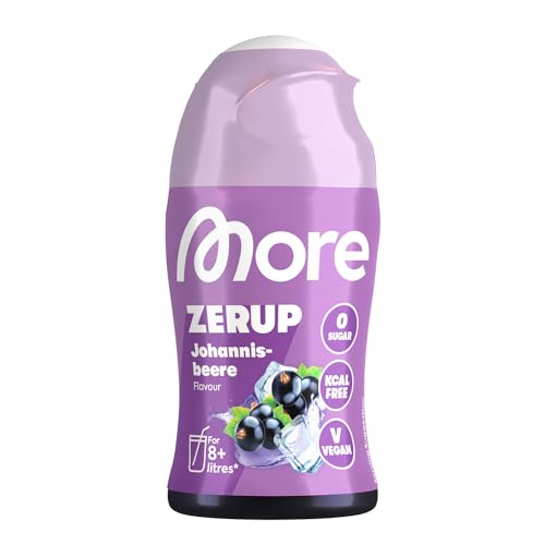 more zerup zuckerfreier johannisbeer sirup, 65 ml, für 8 l getränk, vegan