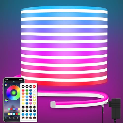 segrass LED neon strip 10m RGB 24V wasserdicht flexibel steuerbar für wohnzimmer dekoration