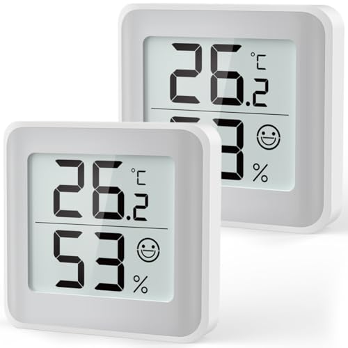 meesmeek raumthermometer hygrometer innenfeuchtigkeitsmesser mit digitaldisplay für babyzimmer, büro, weinkeller
