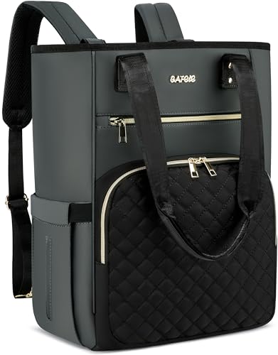Produktbild: laptop rucksack für frauen 17 zoll grau reiserucksack für schule und arbeit 2322H-03