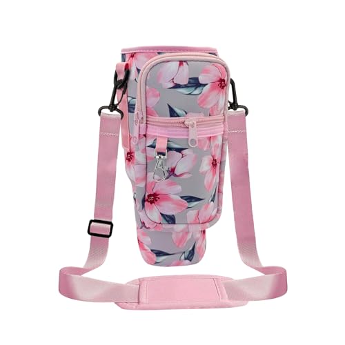 trinkflasche tasche für stanley 40oz tumbler, umhängehalter mit telefontasche, rosa