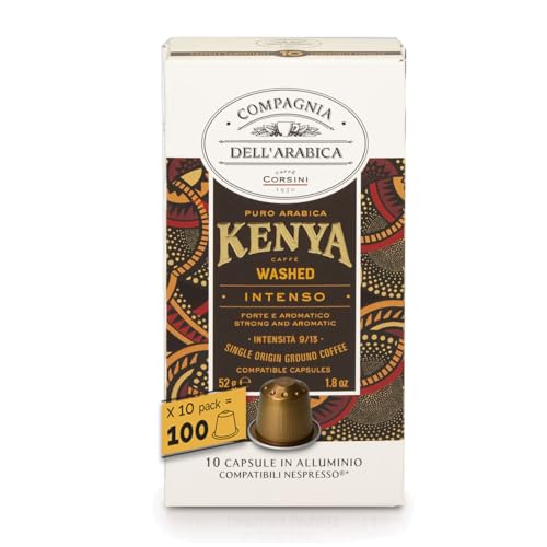 Produktbild: Caff Corsini Kenia 100 Nespresso Kapseln 100% Arabica Intensität 9/13, 520g