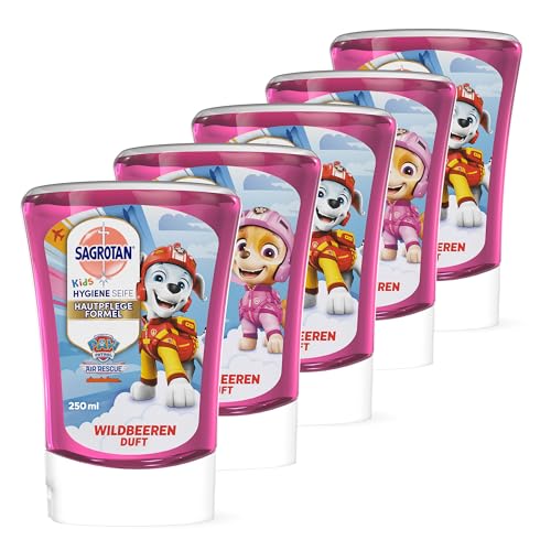 sagrotan kids nachfüller wildbeeren für automatischen seifenspender 5 x 250 ml