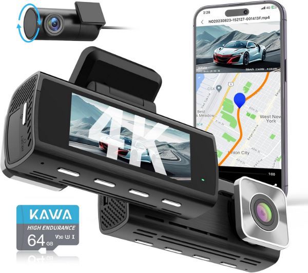 kawa d10 dashcam 4k mit nachtmodus und sd-karte für 89,19 euro