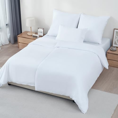 bettwäsche z-hom 200x220 cm mit 2 kissenbezügen 80x80 cm oeko-tex mikrofaser weiß