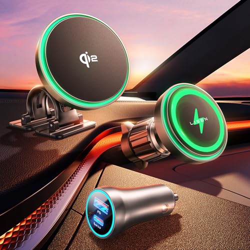 qi magsafe autohalterung mit ladefunktion 15w für iphone 16 15 14 13 12 pro max