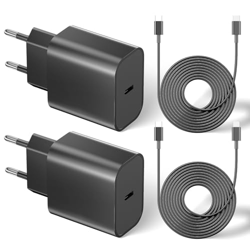 25W usb c ladegerät für samsung mit 2m kabel - 2er pack für s24/s23/s22/s21/s20