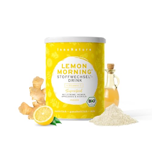 InnoNature organisches lemon drinkpulver mit vitamin c, 150 g, vegan, ohne zusätze