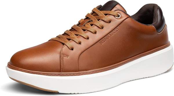 Bruno Marc Herren Sneaker aus Kunstleder, Business Casual, Gr. 41-47, braun/schwarz/weiß