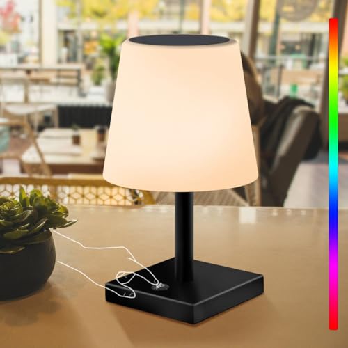 Produktbild: solar tischlampe outdoor postlucky 2in1 touch warmweiß rgb kabellos ip44 wasserdicht