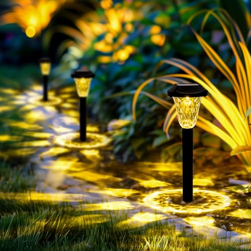 gigaluimi solarleuchten außenbereich 10 stk wasserdicht solarweglichter warmweiß