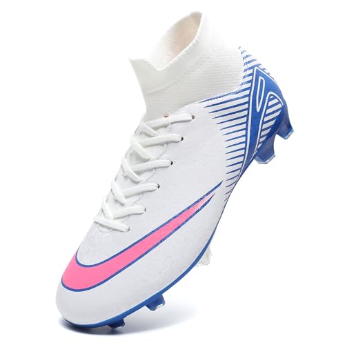 unitysow fußballschuhe herren high top spike cleats stiefel outdoor weiß eu35