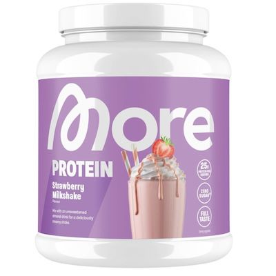 Produktbild: 600g MORE Protein Strawberry Milkshake, 23,46 (statt 33)