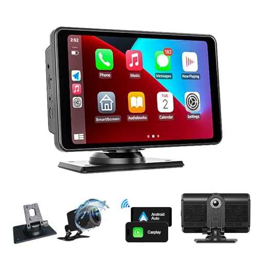 wireless carplay autoradio mit 2k dashcam, 7 zoll touchscreen, android auto, bluetooth
