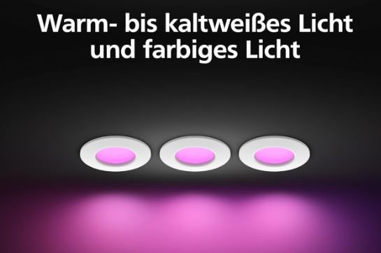 philips hue einbauleuchten 3er pack slim für 164,99 euro (statt 195 euro)