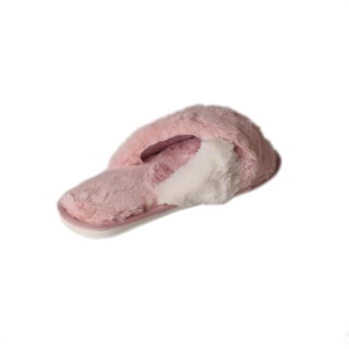 chshoer damen pantoffeln rosa, plüsch schlafzimmerpantoffeln mit rutschfester sohle, 38/39