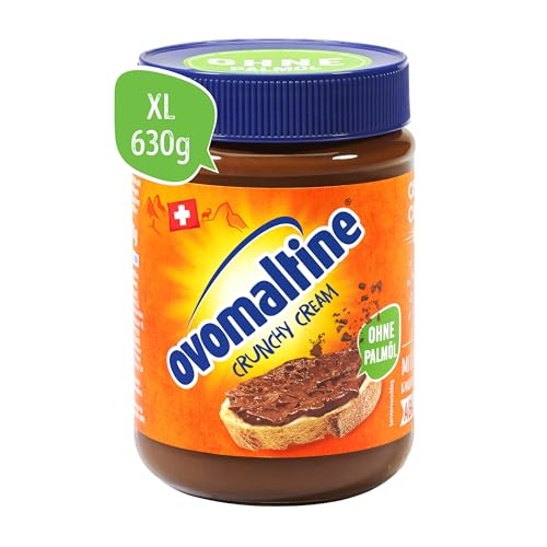 Ovomaltine crunchy cream xl Brotaufstrich mit knusprigen Stückchen, ohne Palmöl, 630g