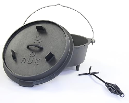 dutch oven set 6 liter souk one, gusseisen, kochen, braten, backen