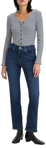 levi's damen straight jeans classic straight, lapis dark horse, 29w/28l